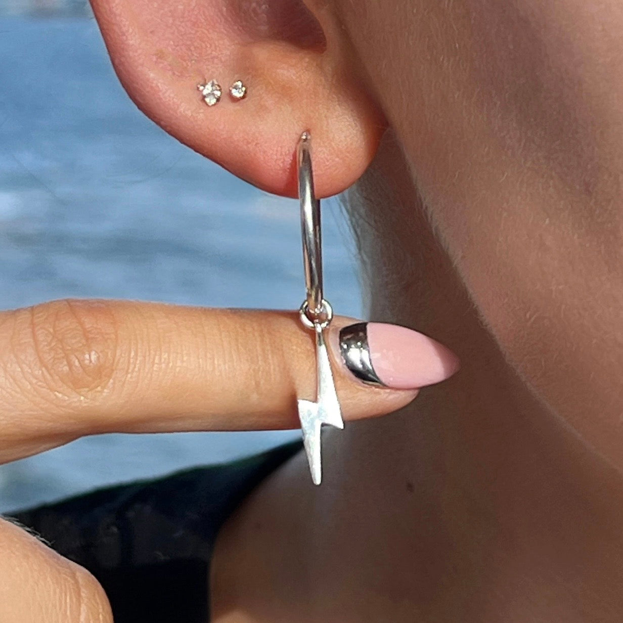 Small Hoops - Bowie Bolts