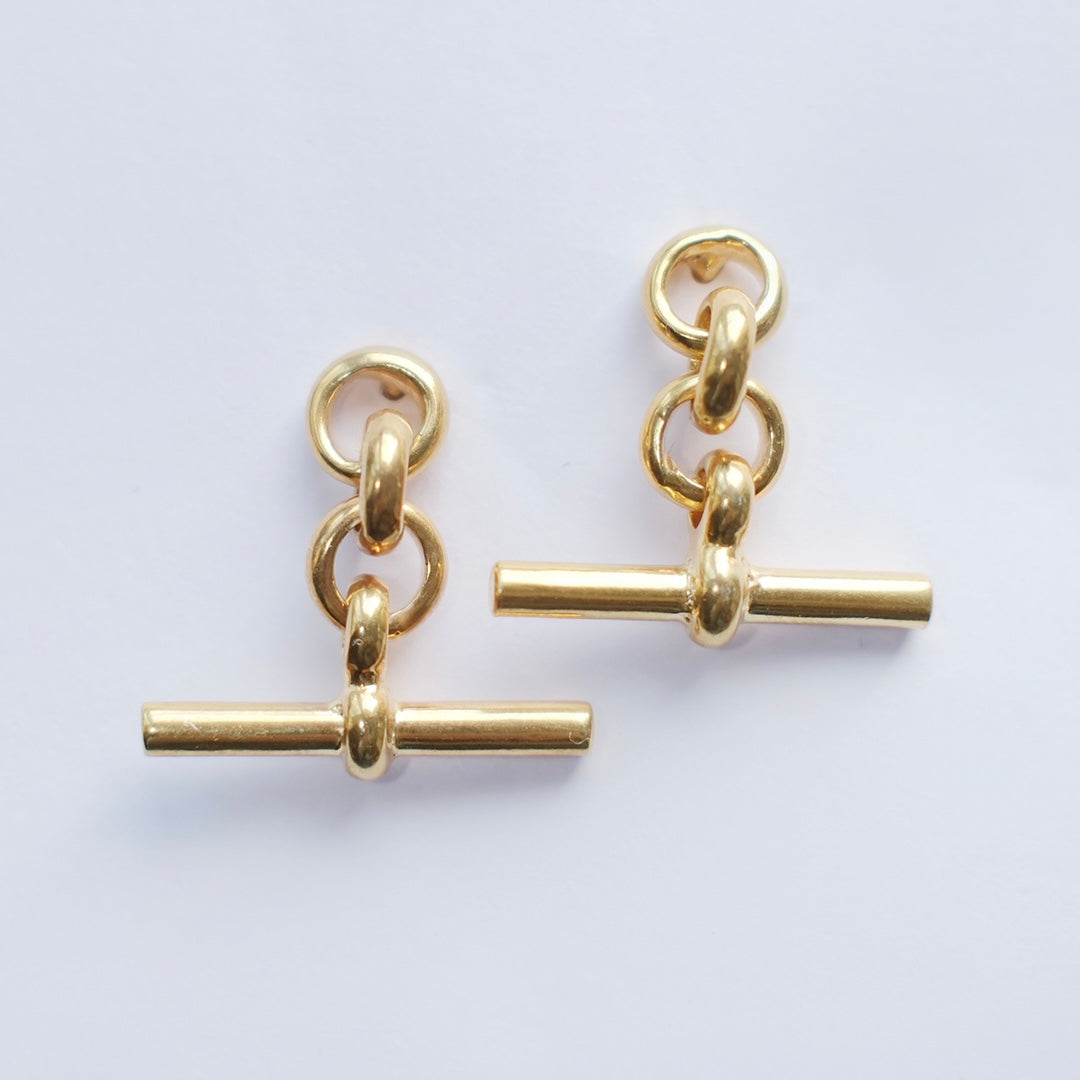 Gold T-Bar earrings