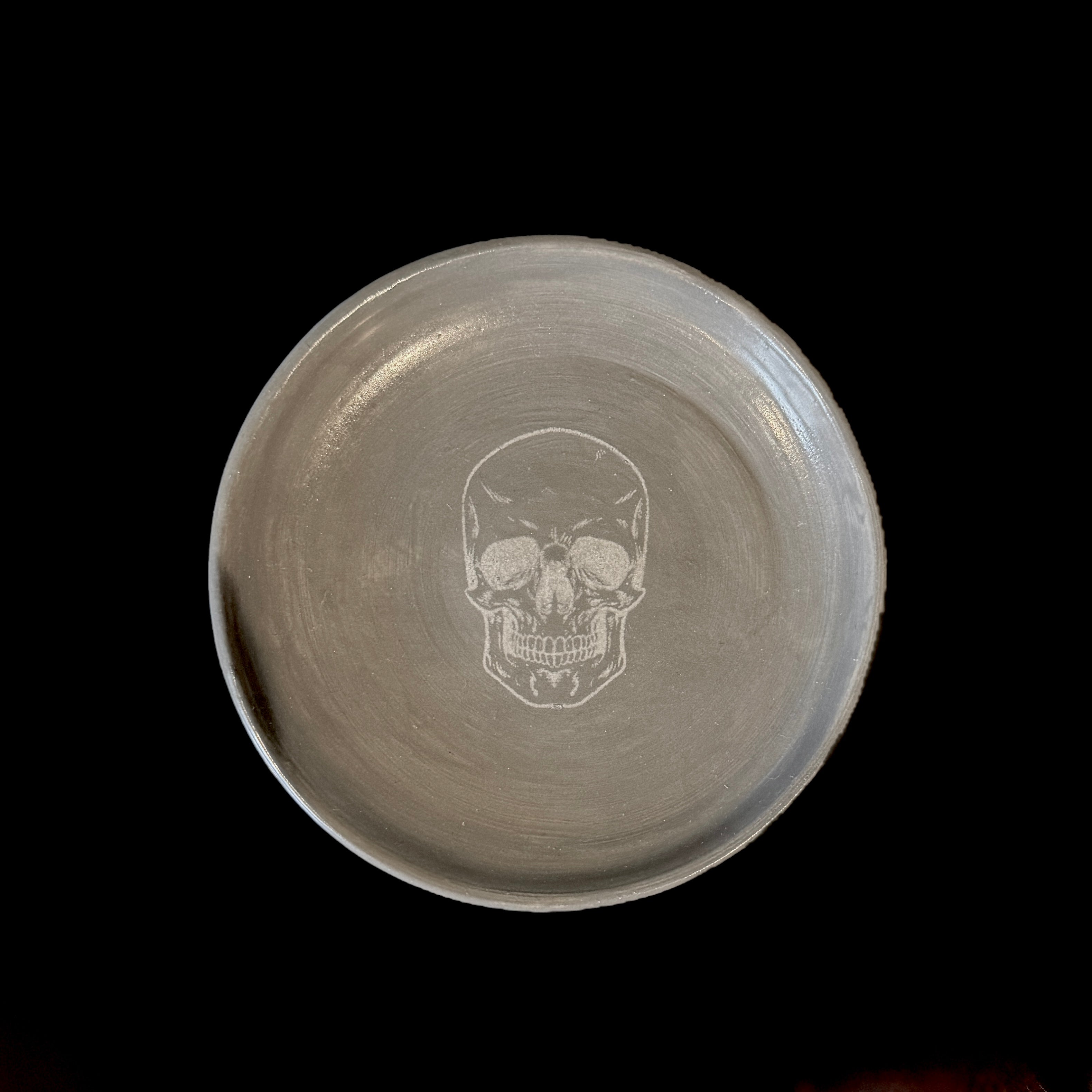 Small Skull Trinket dish - grey