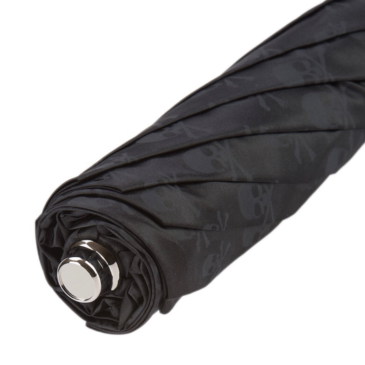 Black Diamante skulls print folding umbrella