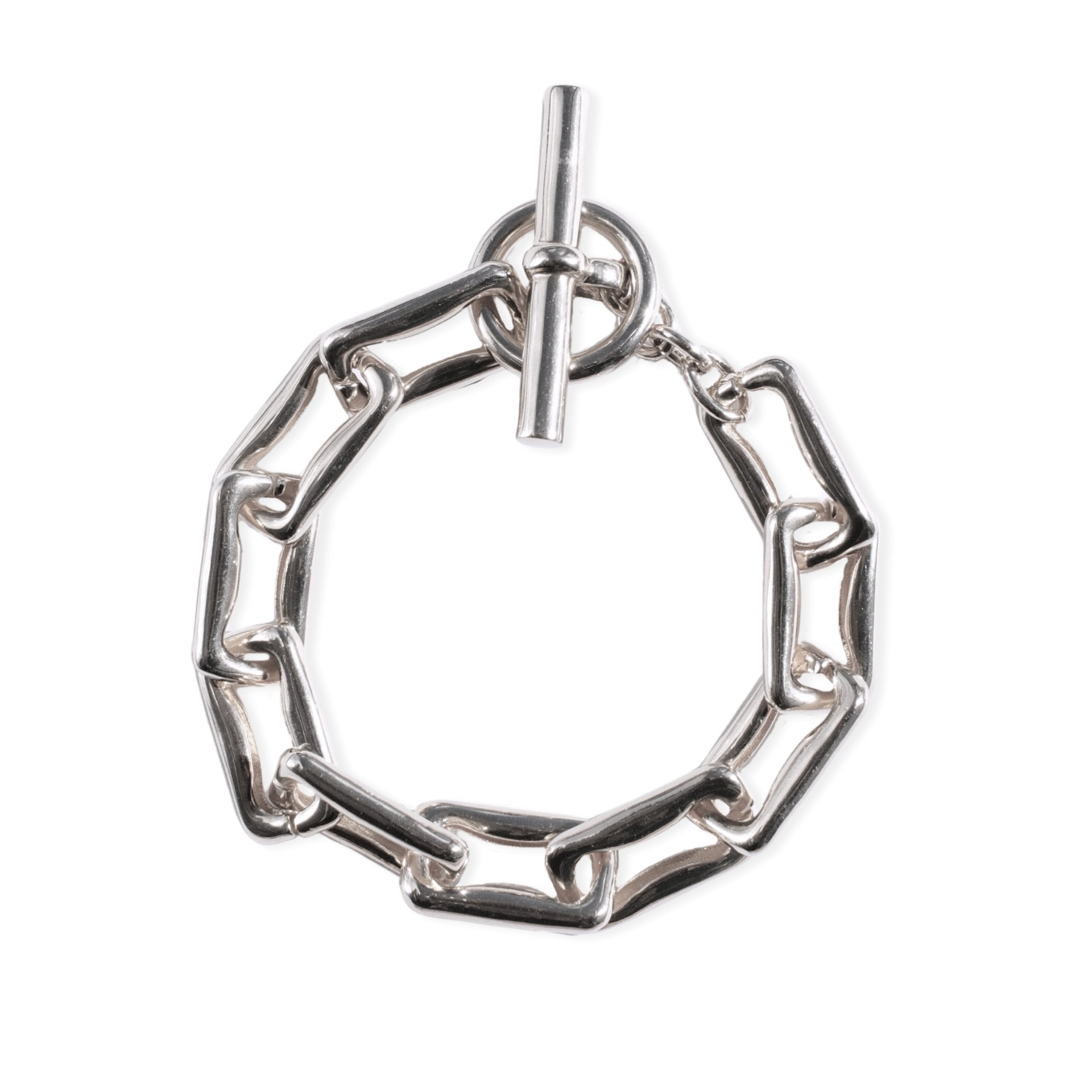 Gothic Chain Link Bracelet Silver