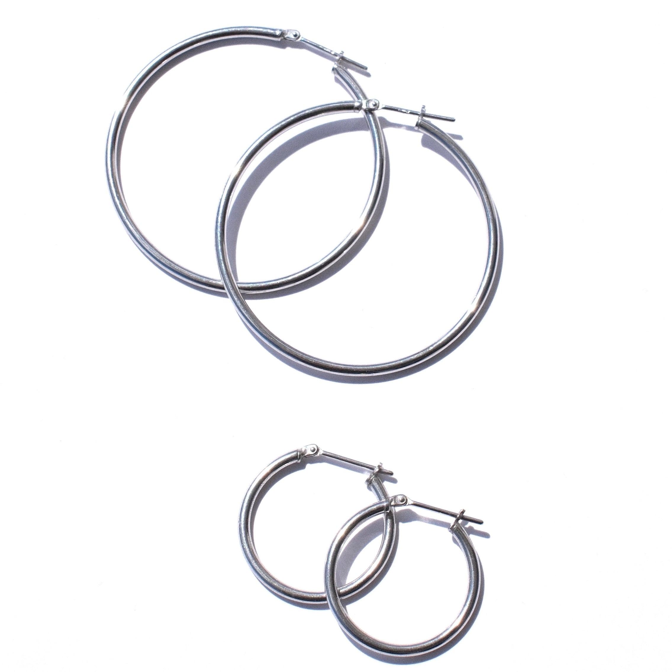 Large Hoops Silver