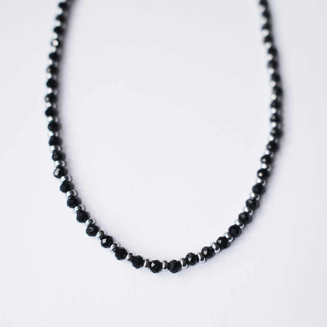 Eclipse Necklace - Black & Silver