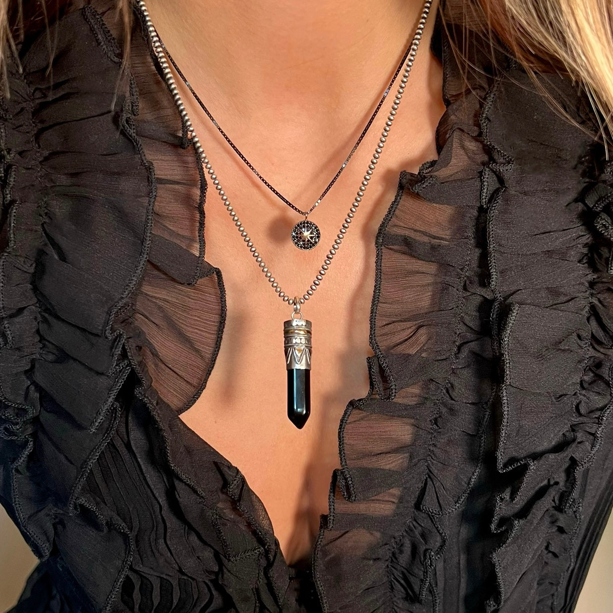 Goddess Necklace - Black Onyx