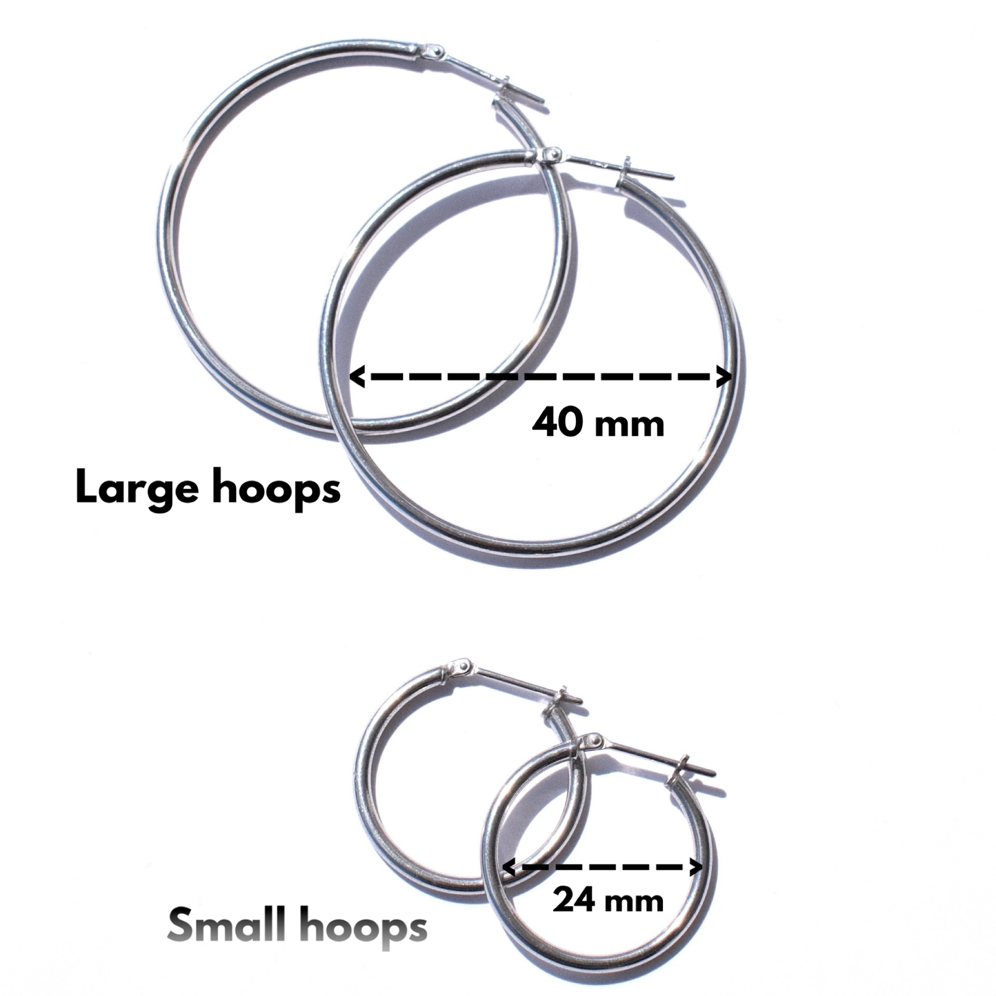 Large Hoops Silver