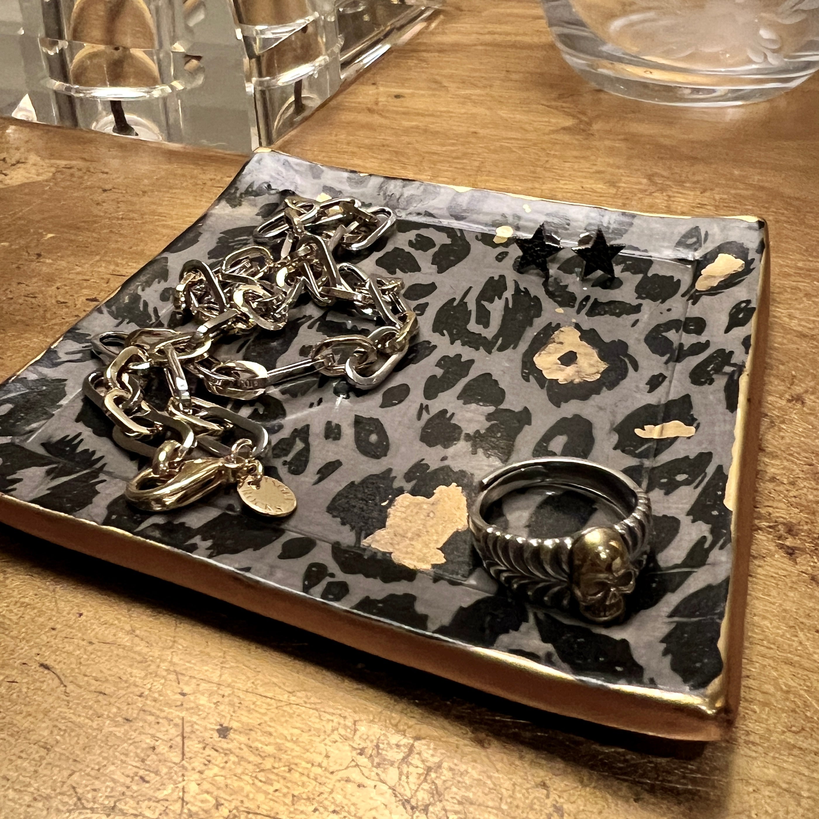 Leopard Print Trinket dish