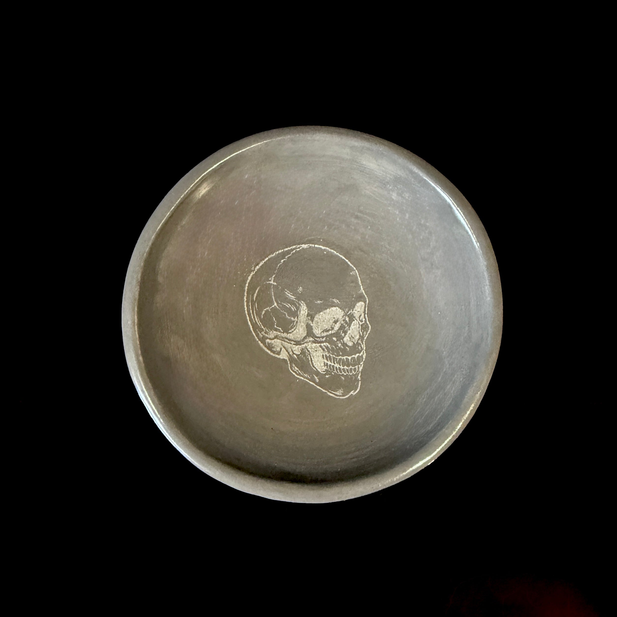 Small Skull Trinket dish - grey