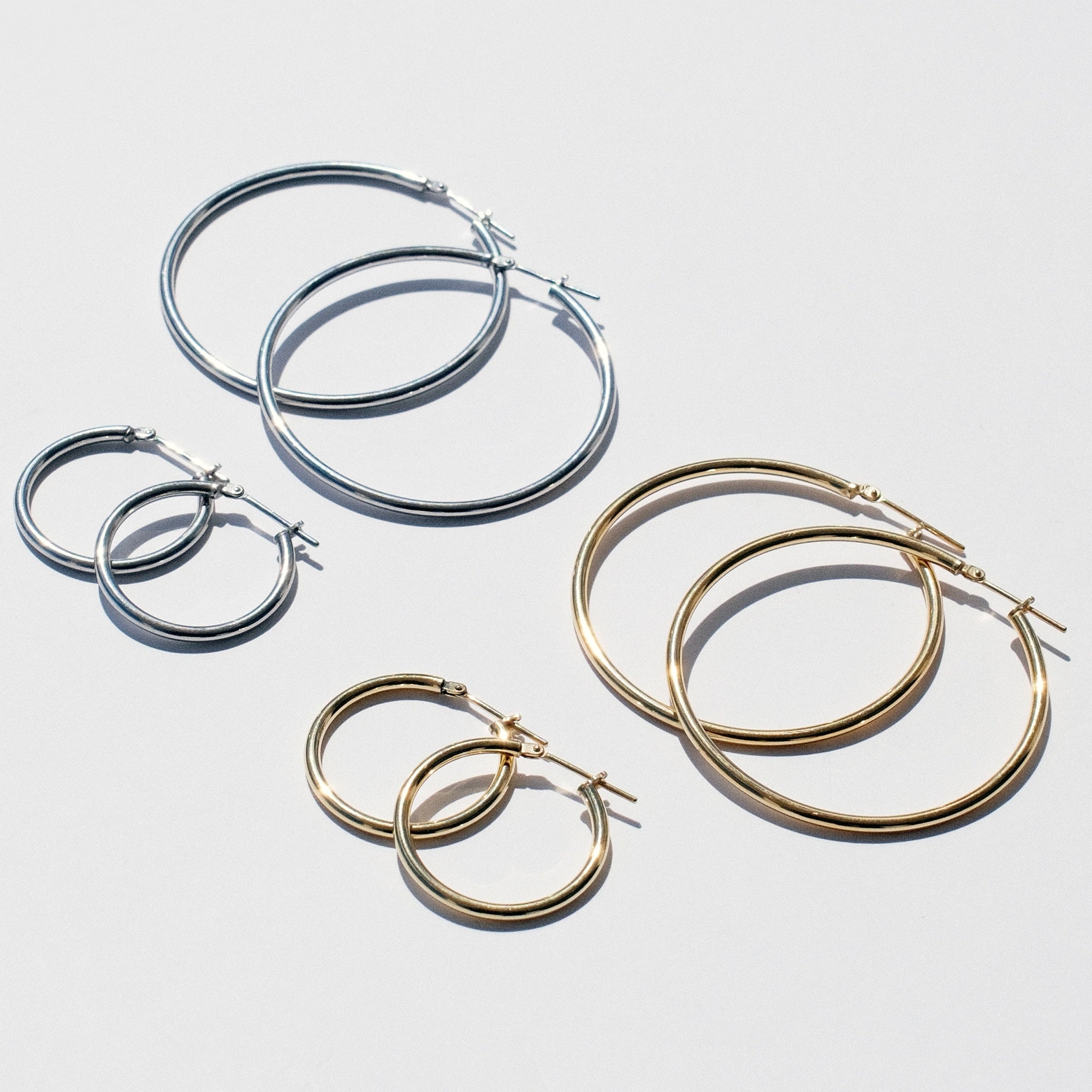 Large Hoops Silver