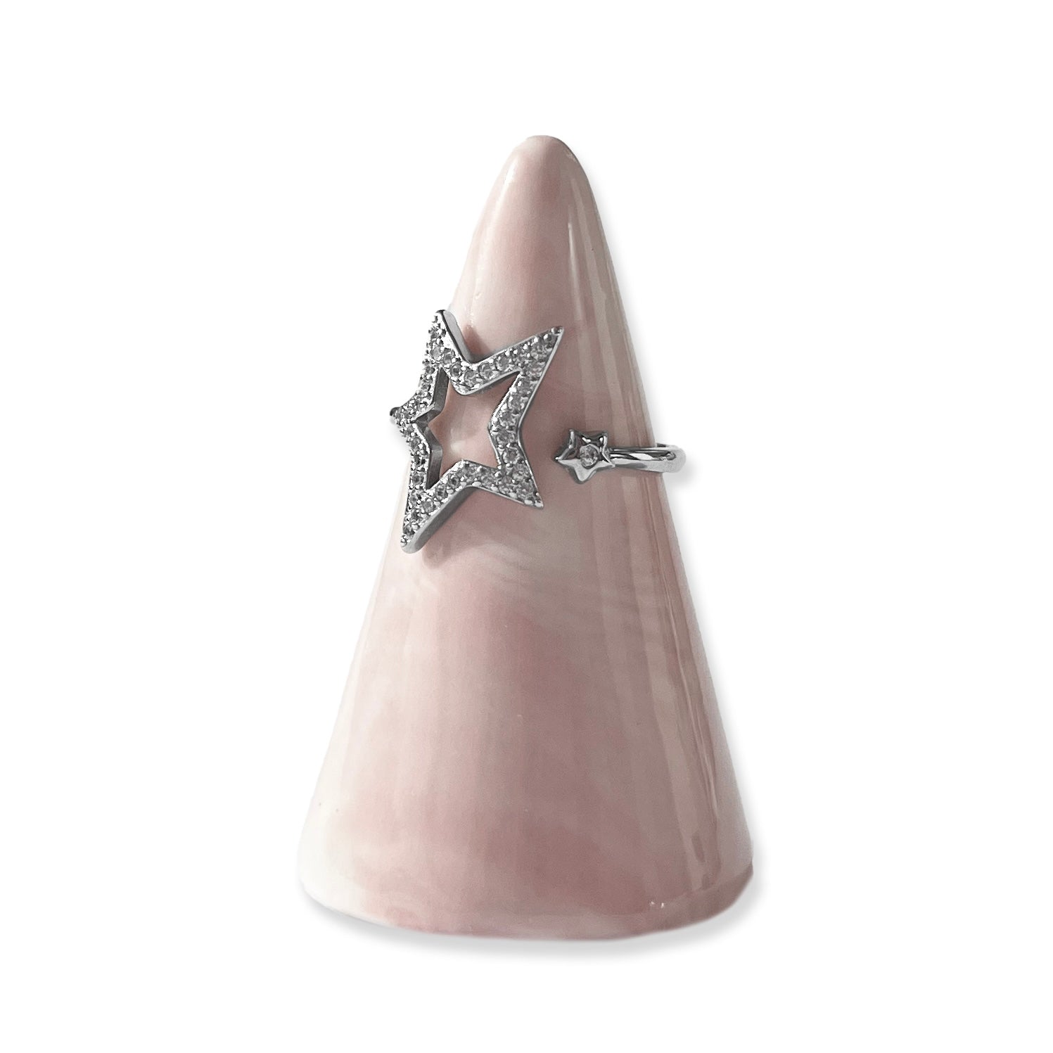 Superstar diamanté ring