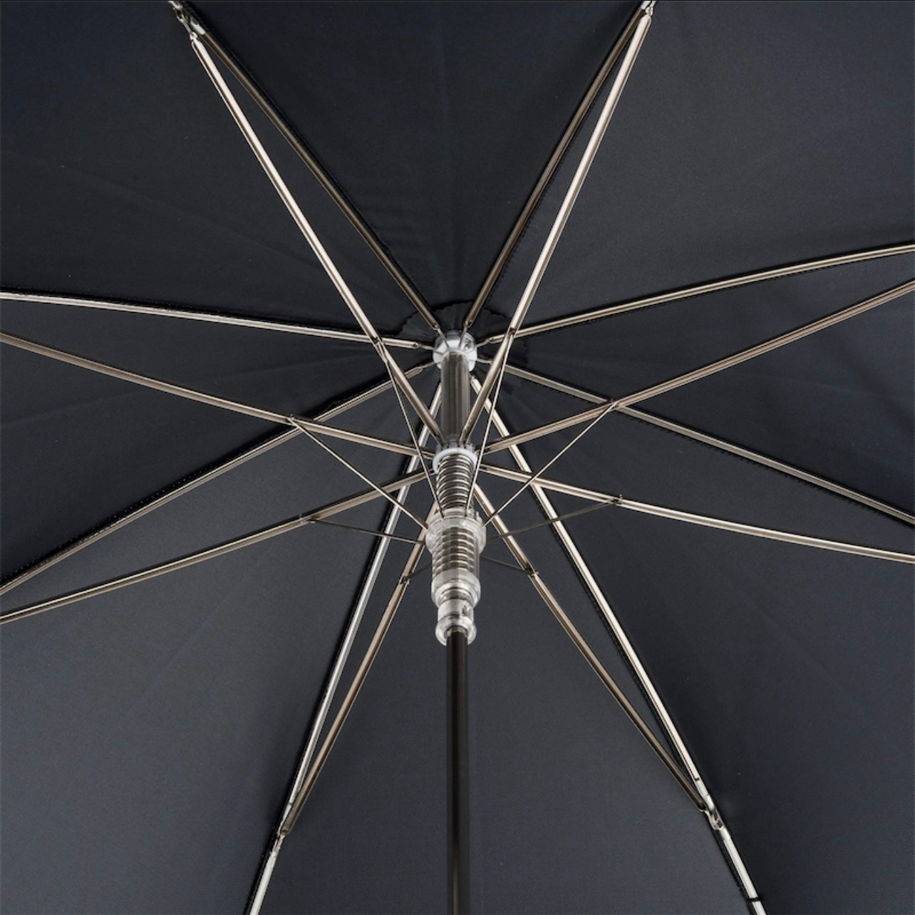 Black Diamante Skull Umbrella, full length