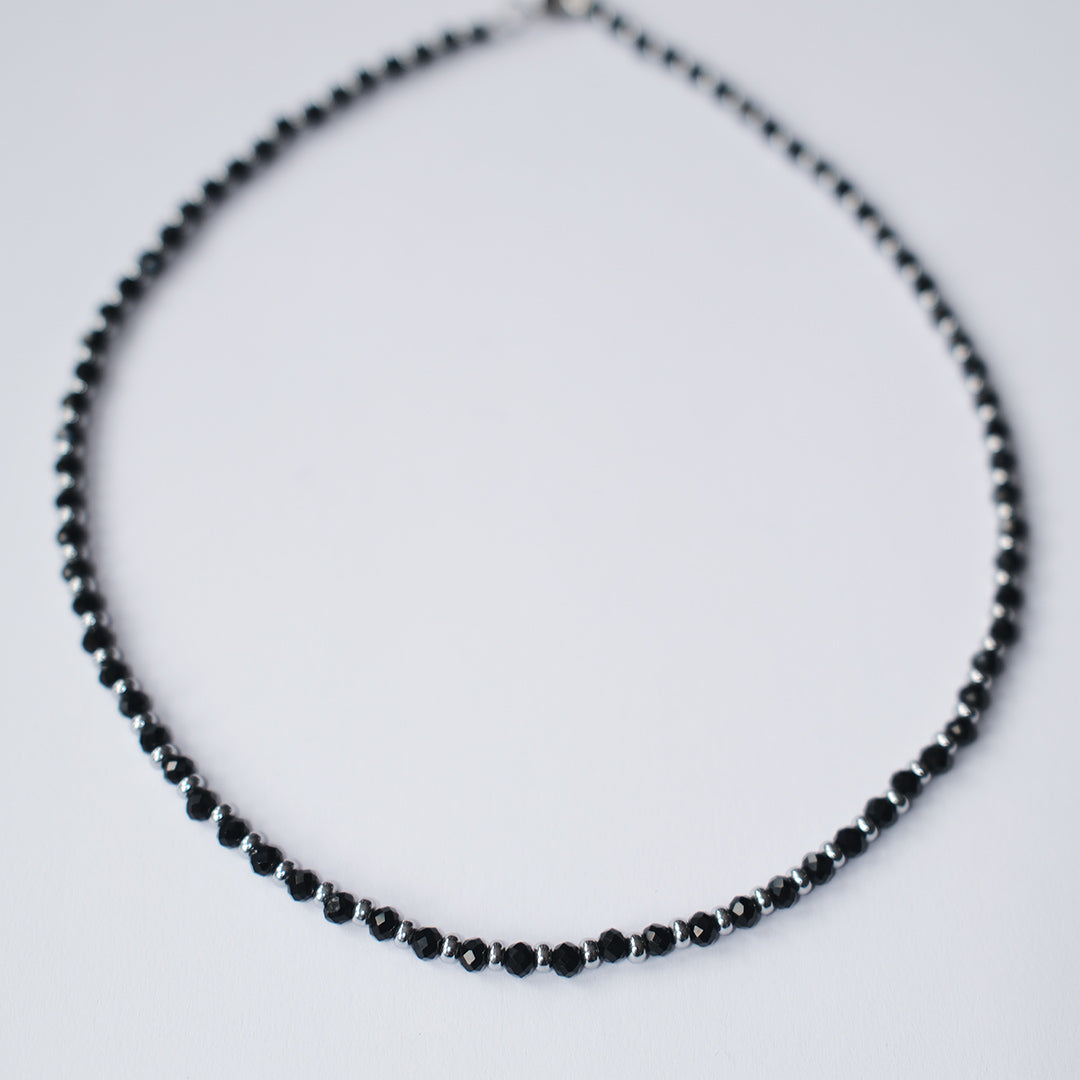 Eclipse Necklace - Black & Silver