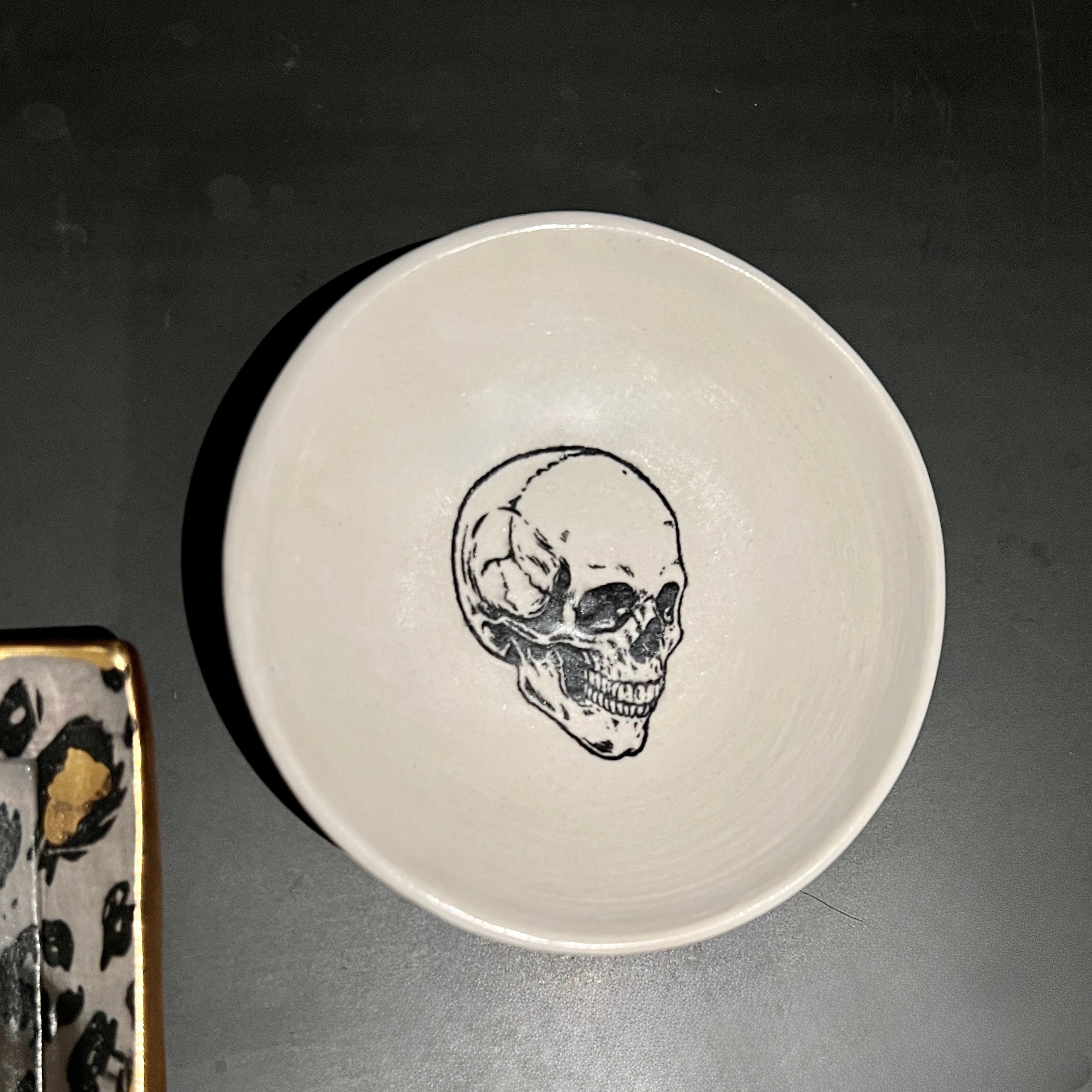 Small Skull Trinket dish - bone