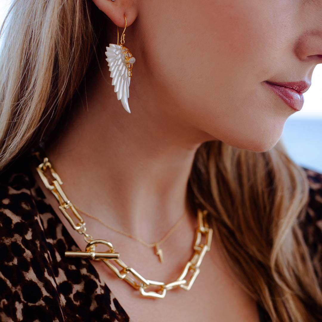Gothic Chain Link Necklace Gold