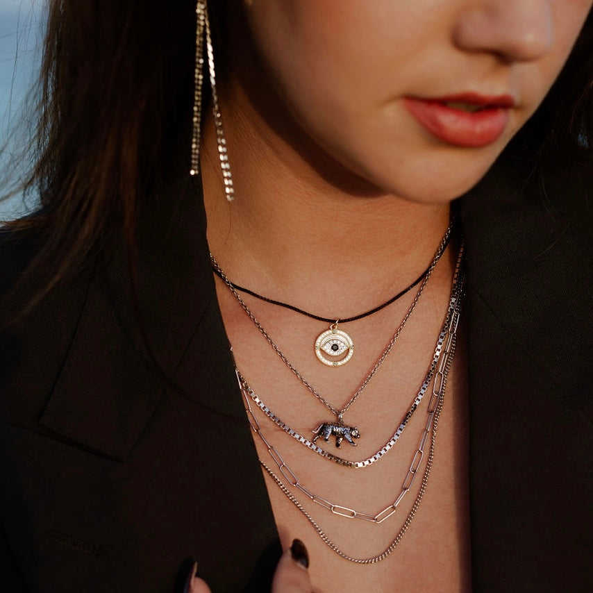 Multi Chain Silver Necklace