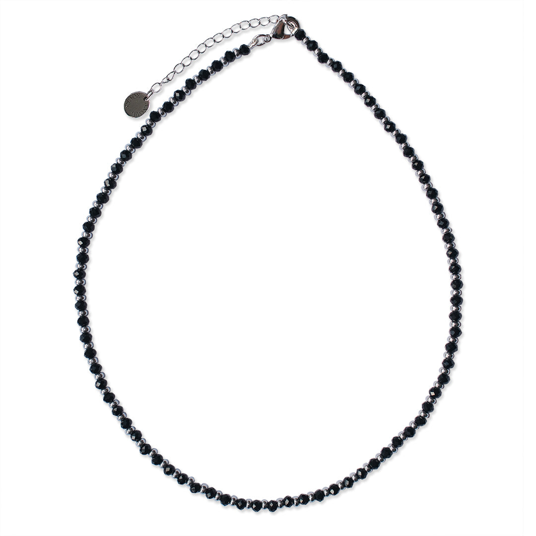 Eclipse Necklace - Black & Silver