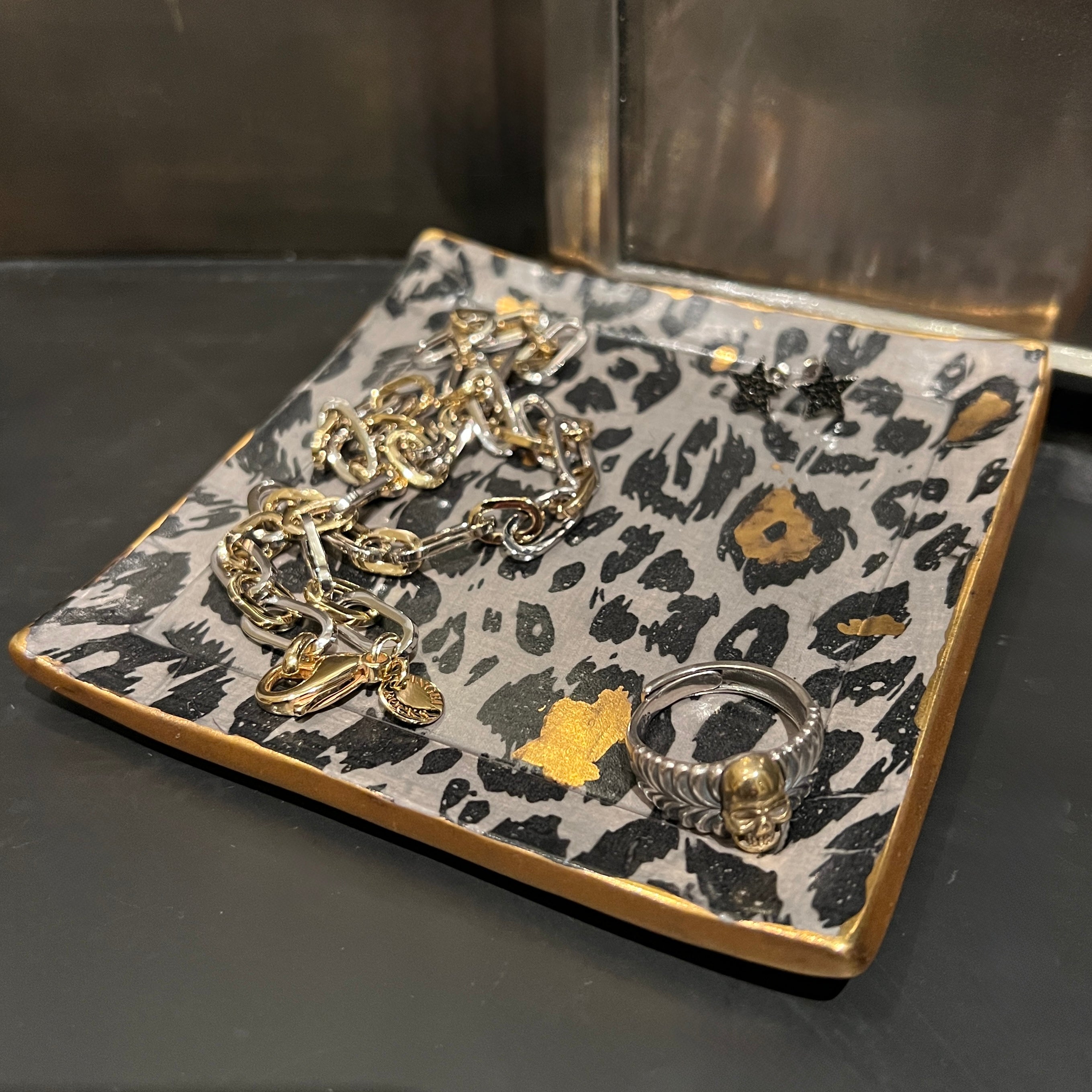 Leopard Print Trinket dish