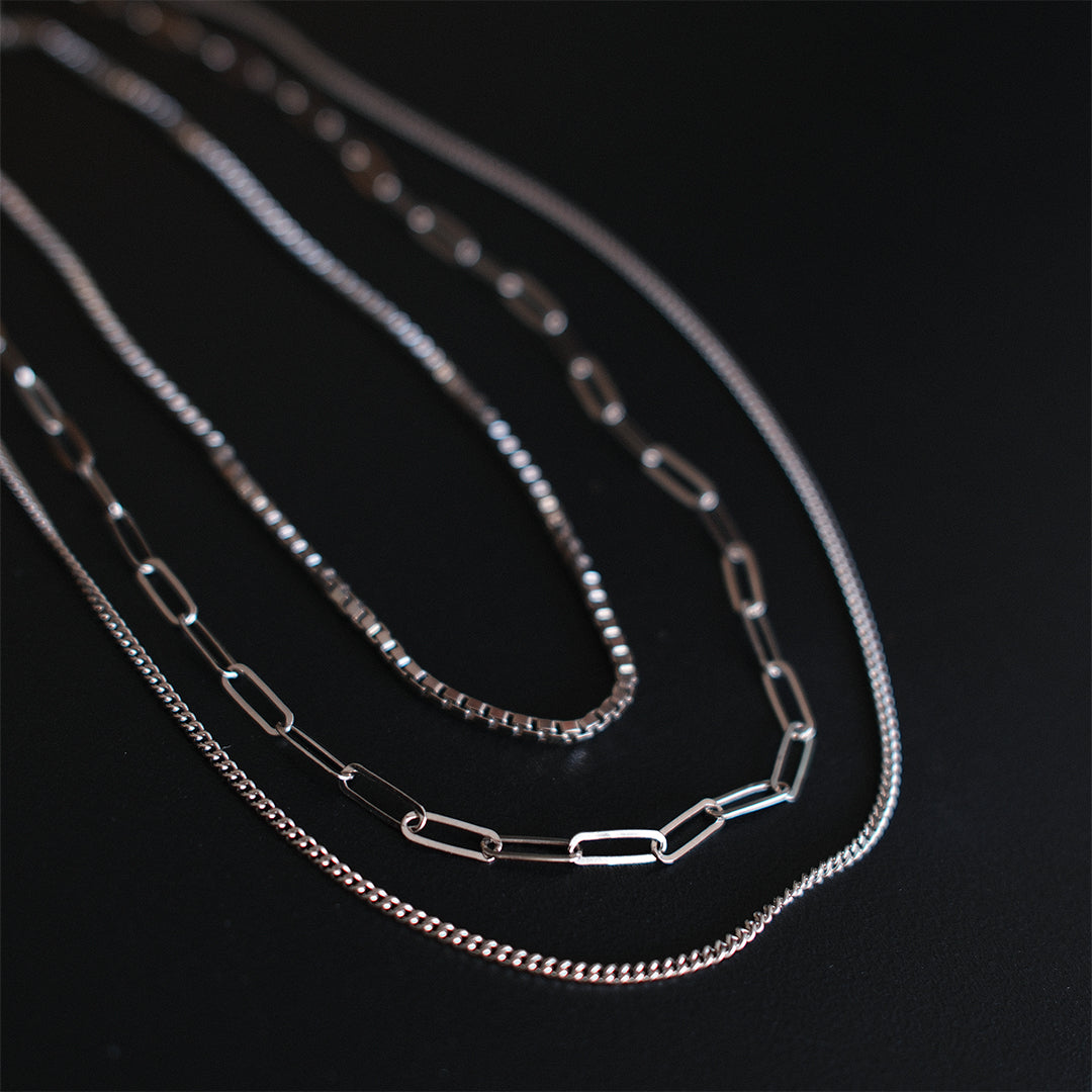 Multi Chain Silver Necklace