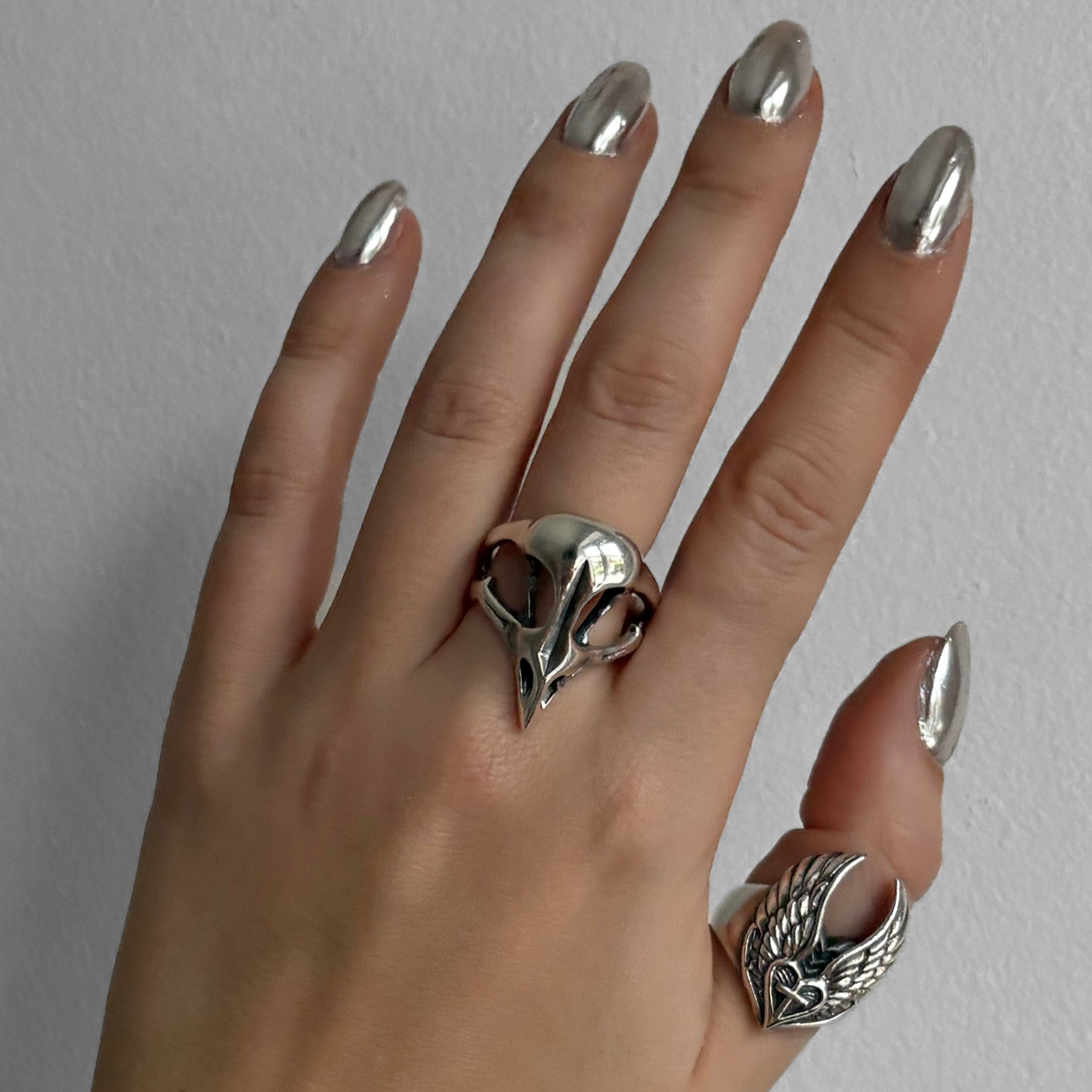 Bird skull ring