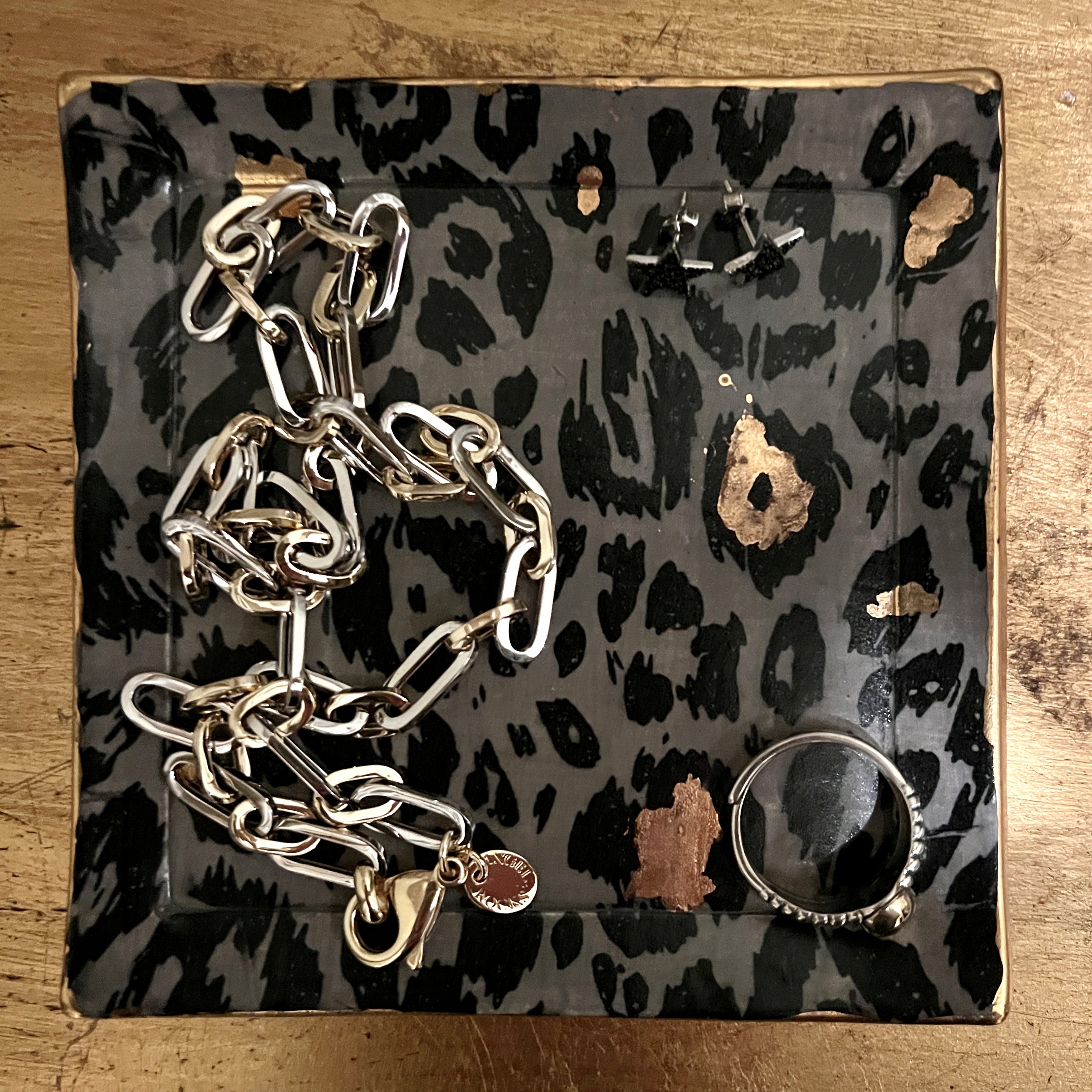 Leopard Print Trinket dish