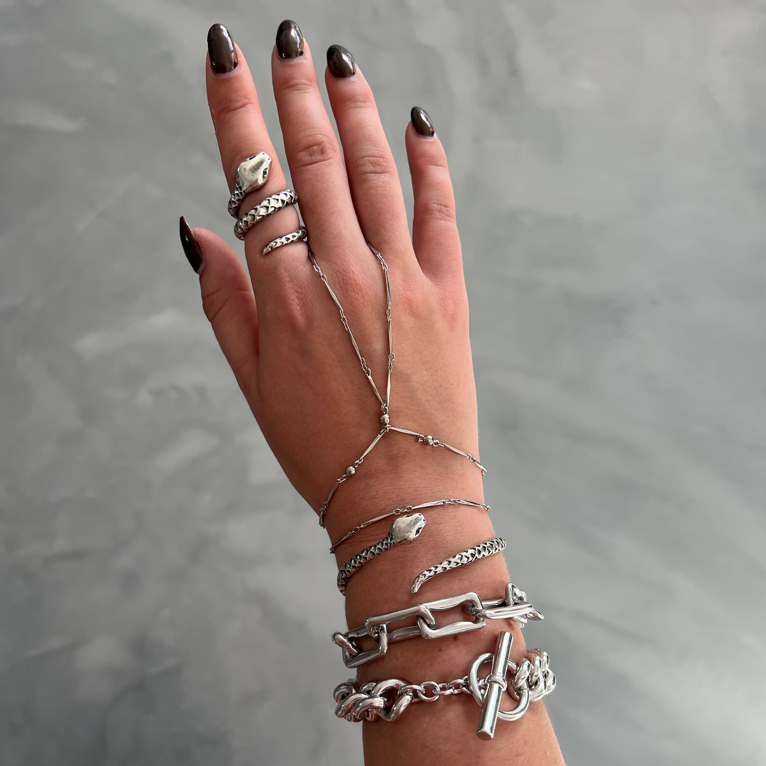 Hand Chain Bracelet silver