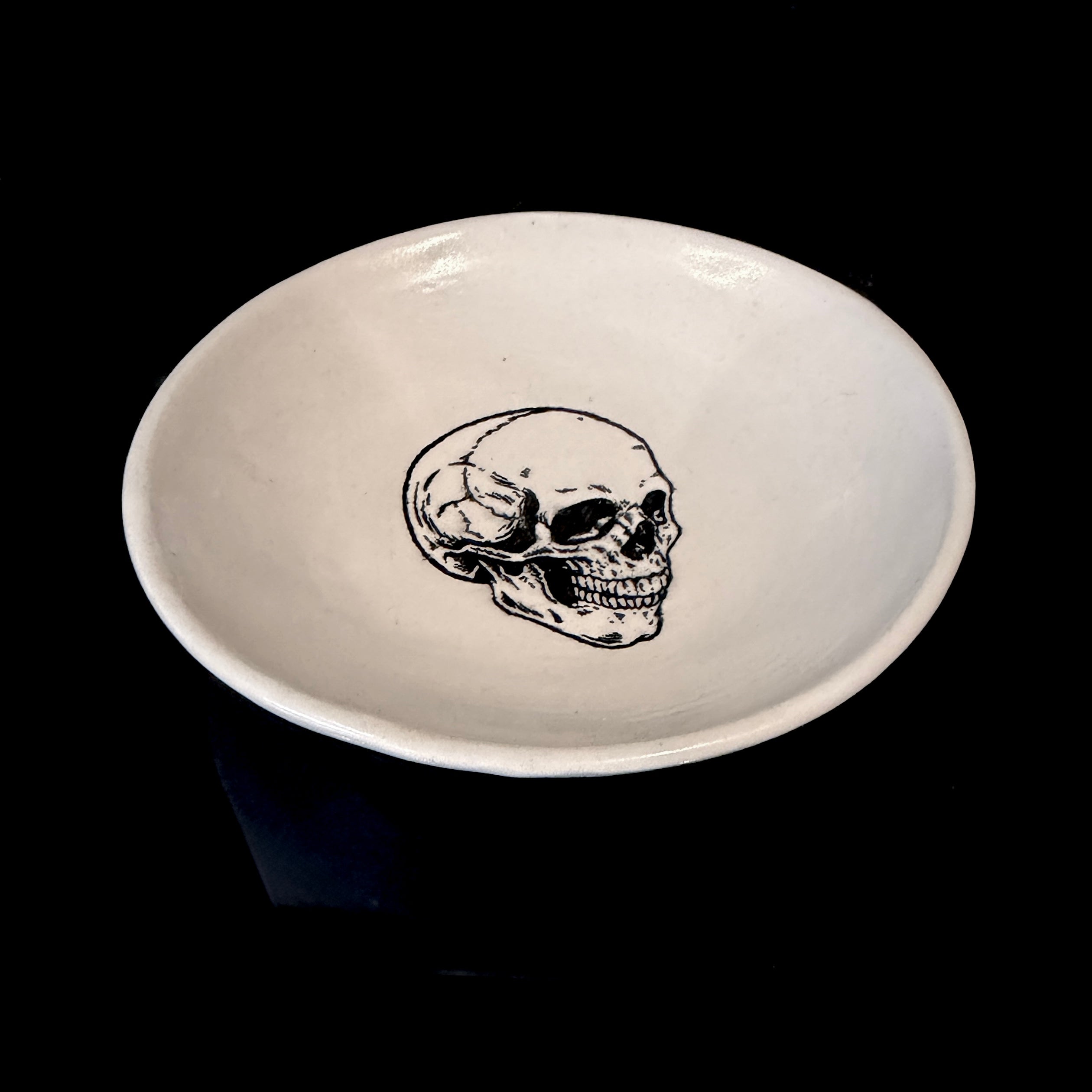 Small Skull Trinket dish - bone