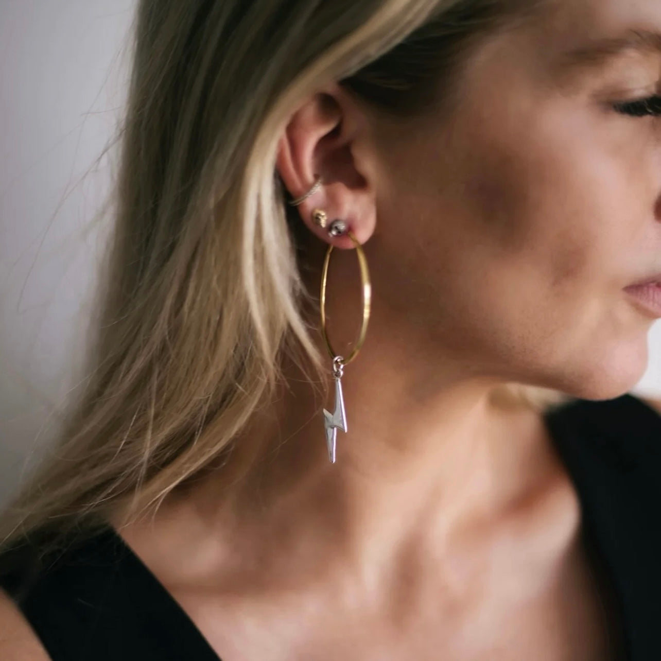 Bowie Hoops Gold - ‘Star Struck’