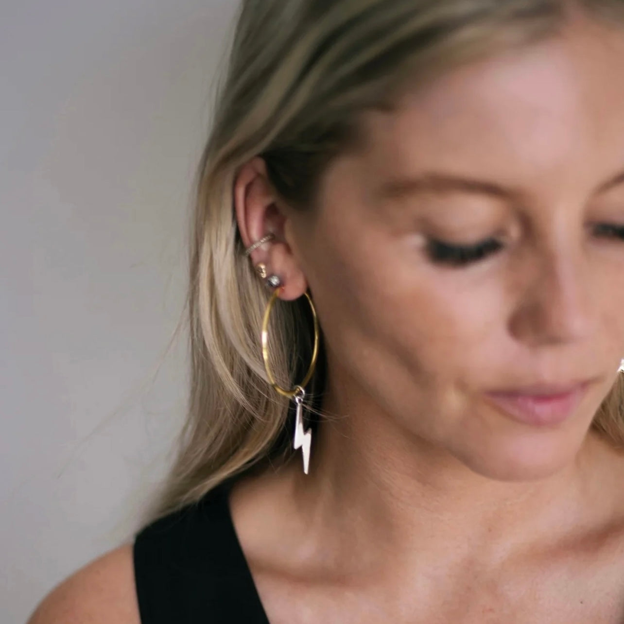 Bowie Hoops Gold - ‘Star Struck’