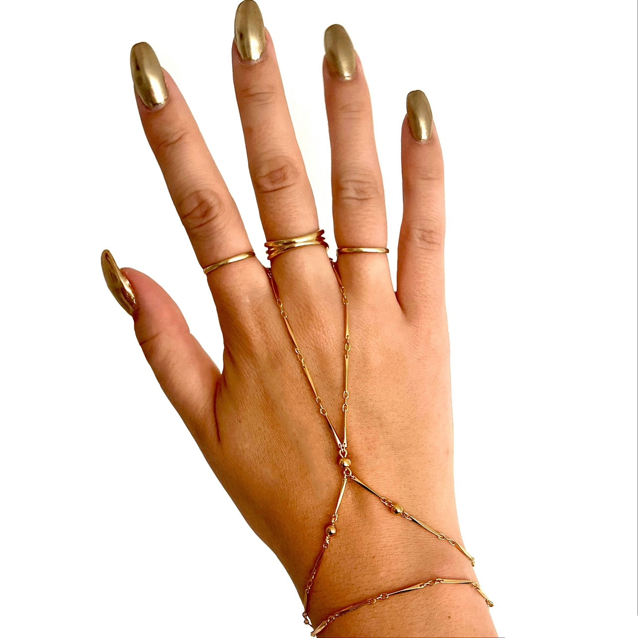 Hand Chain Bracelet gold - Main Image