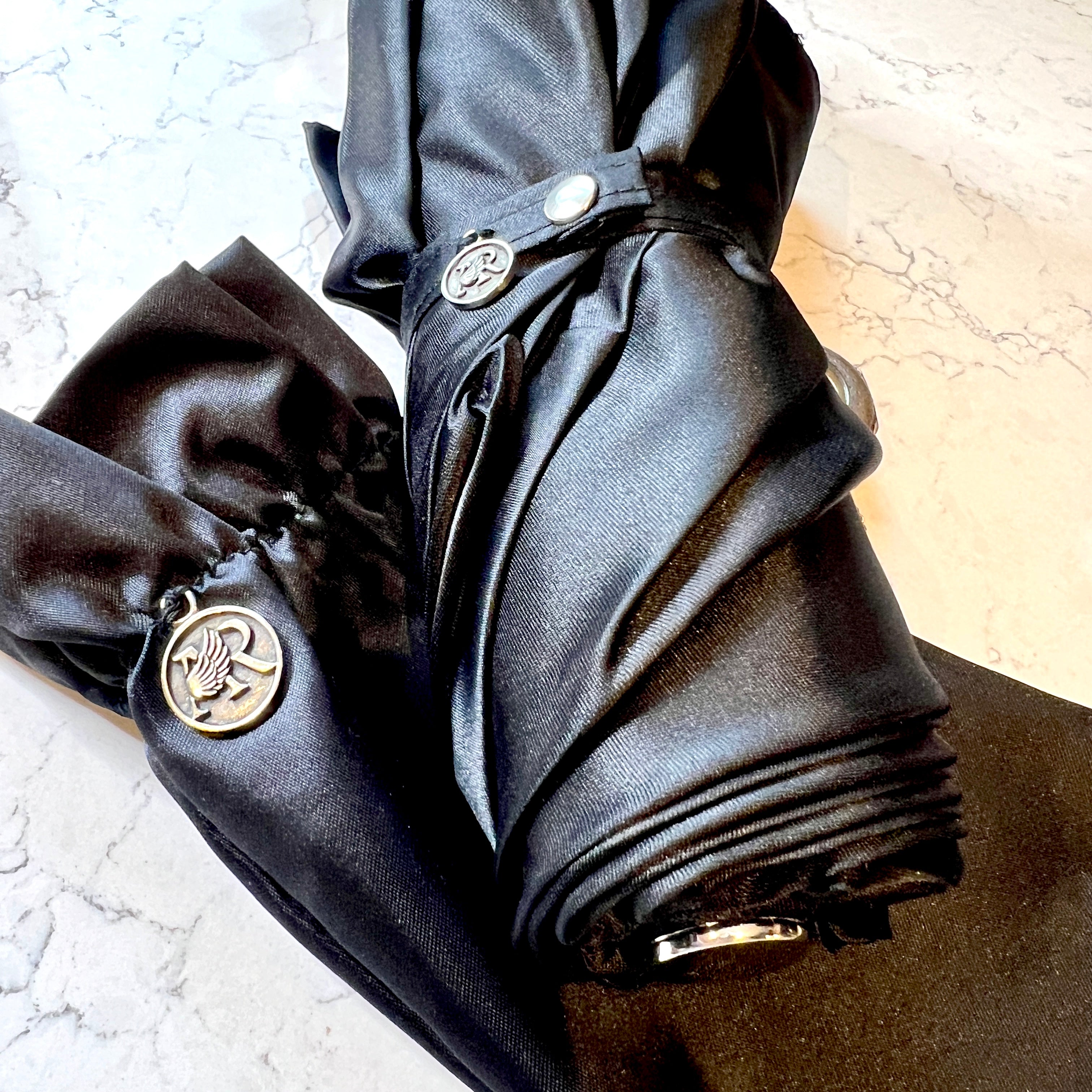 Silver Skull folding umbrella