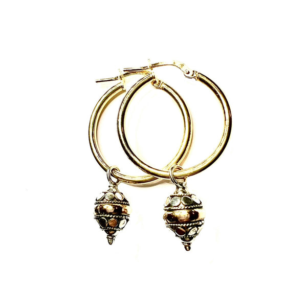 Beautiful gold hoop on sale earrings