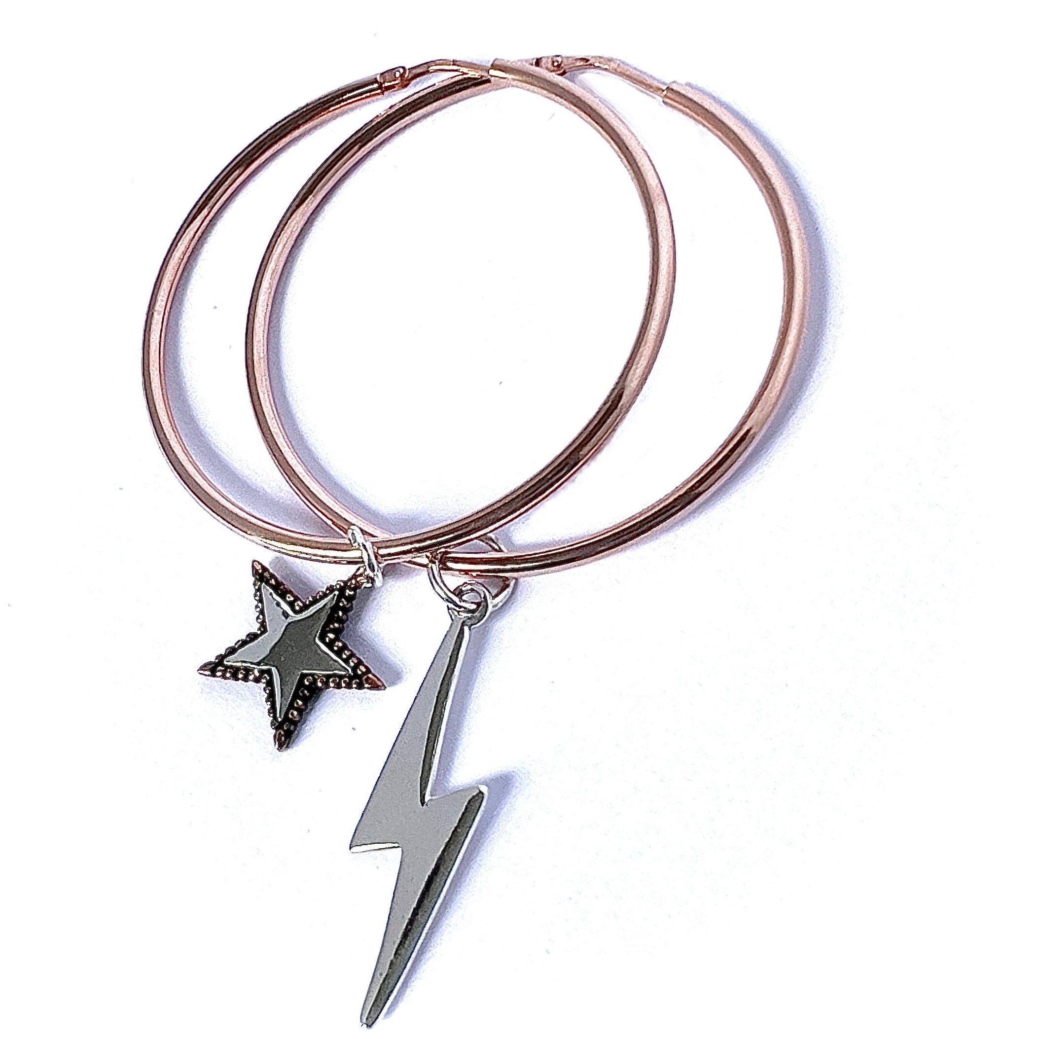 Bowie Hoops Rose Gold - ‘Star Struck’