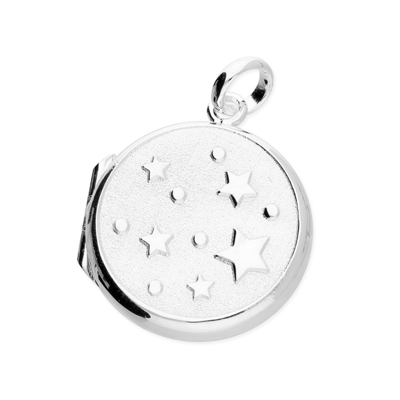 Starburst Locket necklace silver