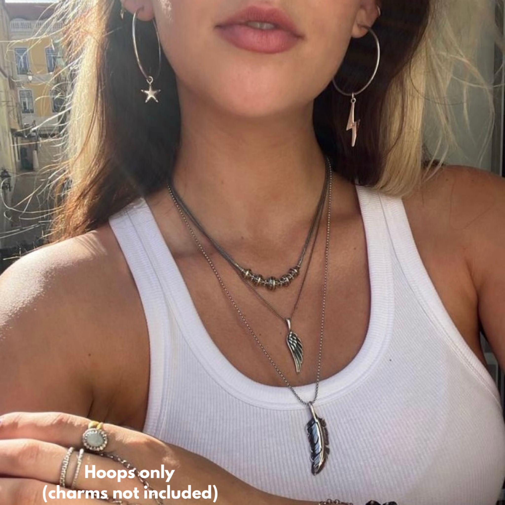 Large Hoops Silver