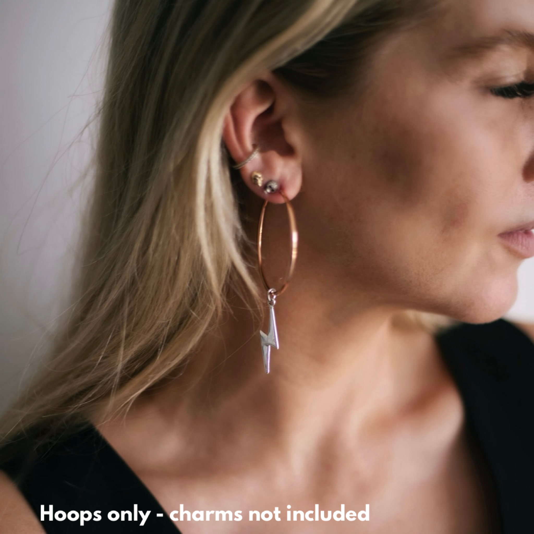 Large Hoops Rose Gold