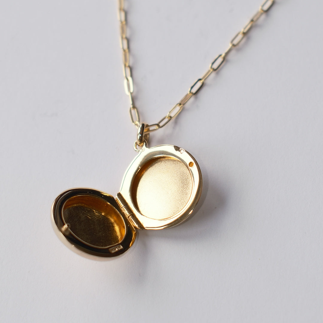 Starburst Locket necklace gold