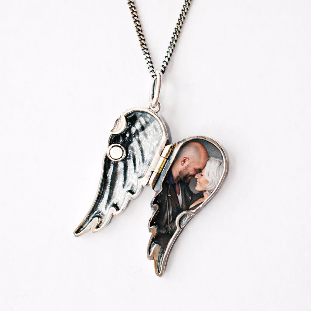 Angel Wing Locket Necklace