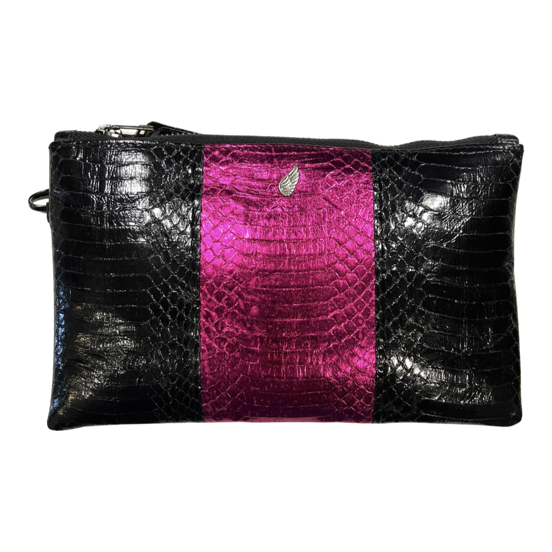 Cobain Wrist Strap Pouch Black & Fuchsia