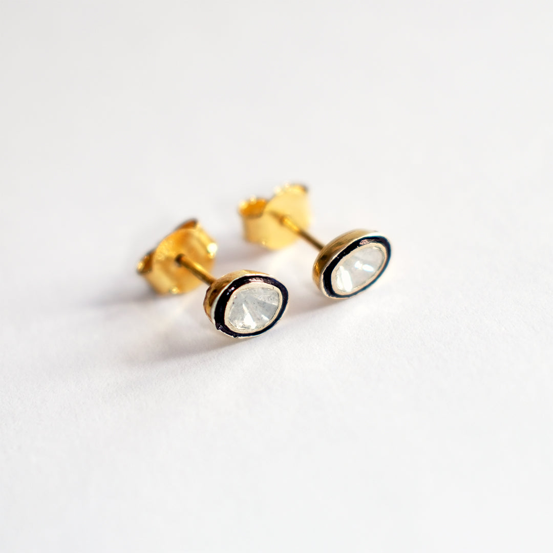 Diamond Stud Earrings gold