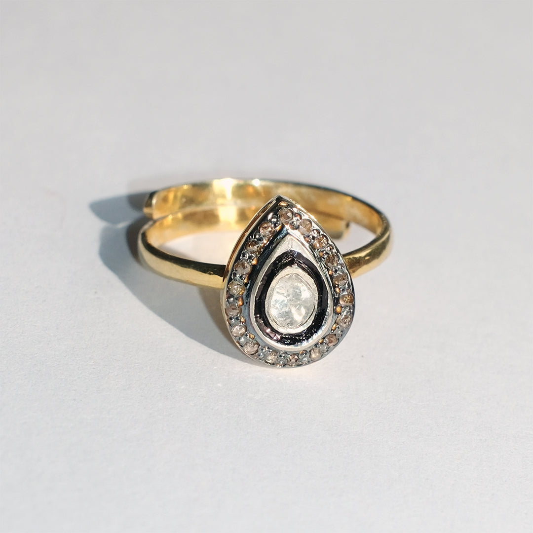 Diamond Teardrop Ring