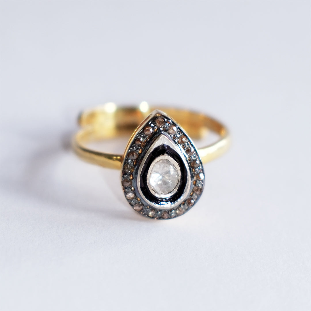 Diamond Teardrop Ring