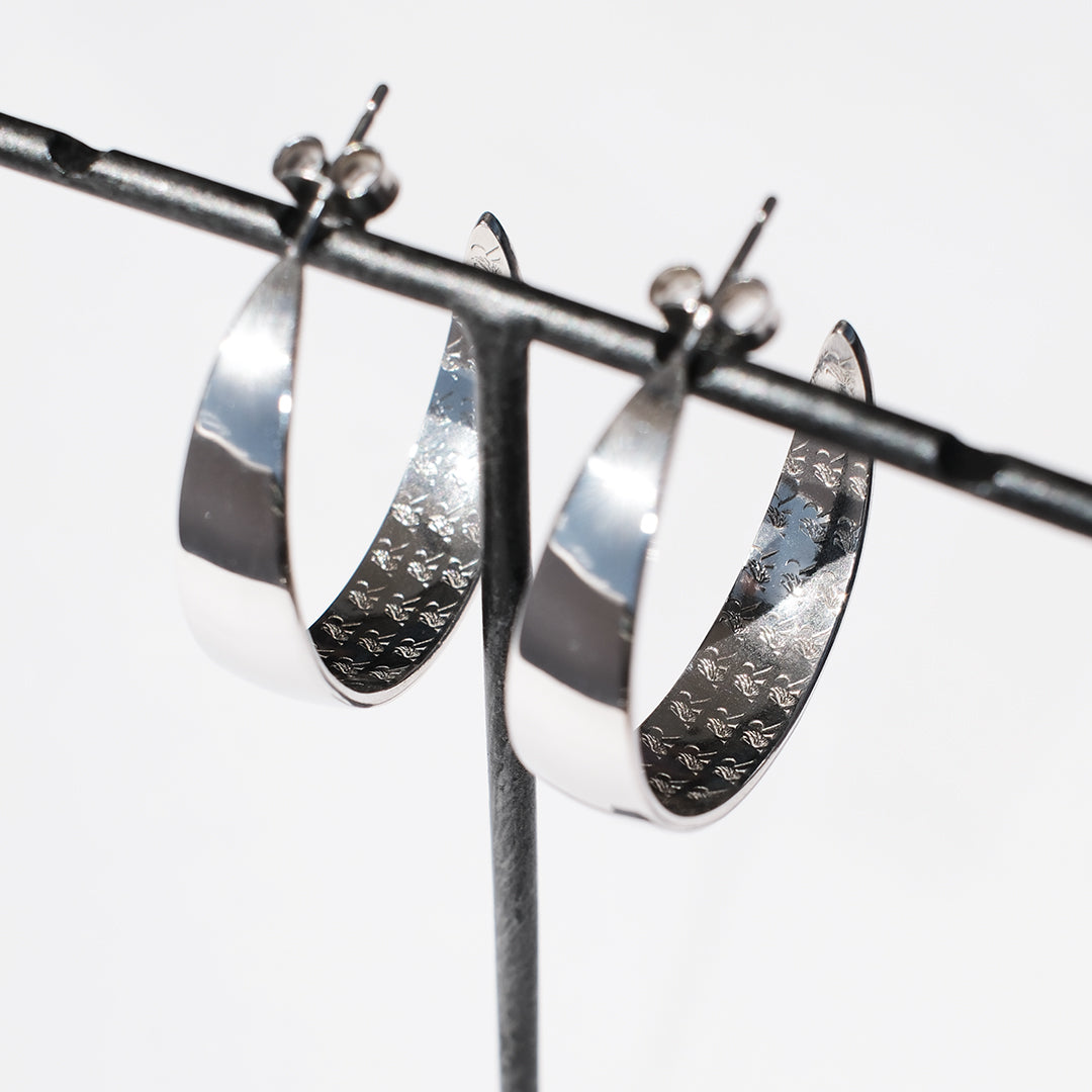 Silver Statement Hoops