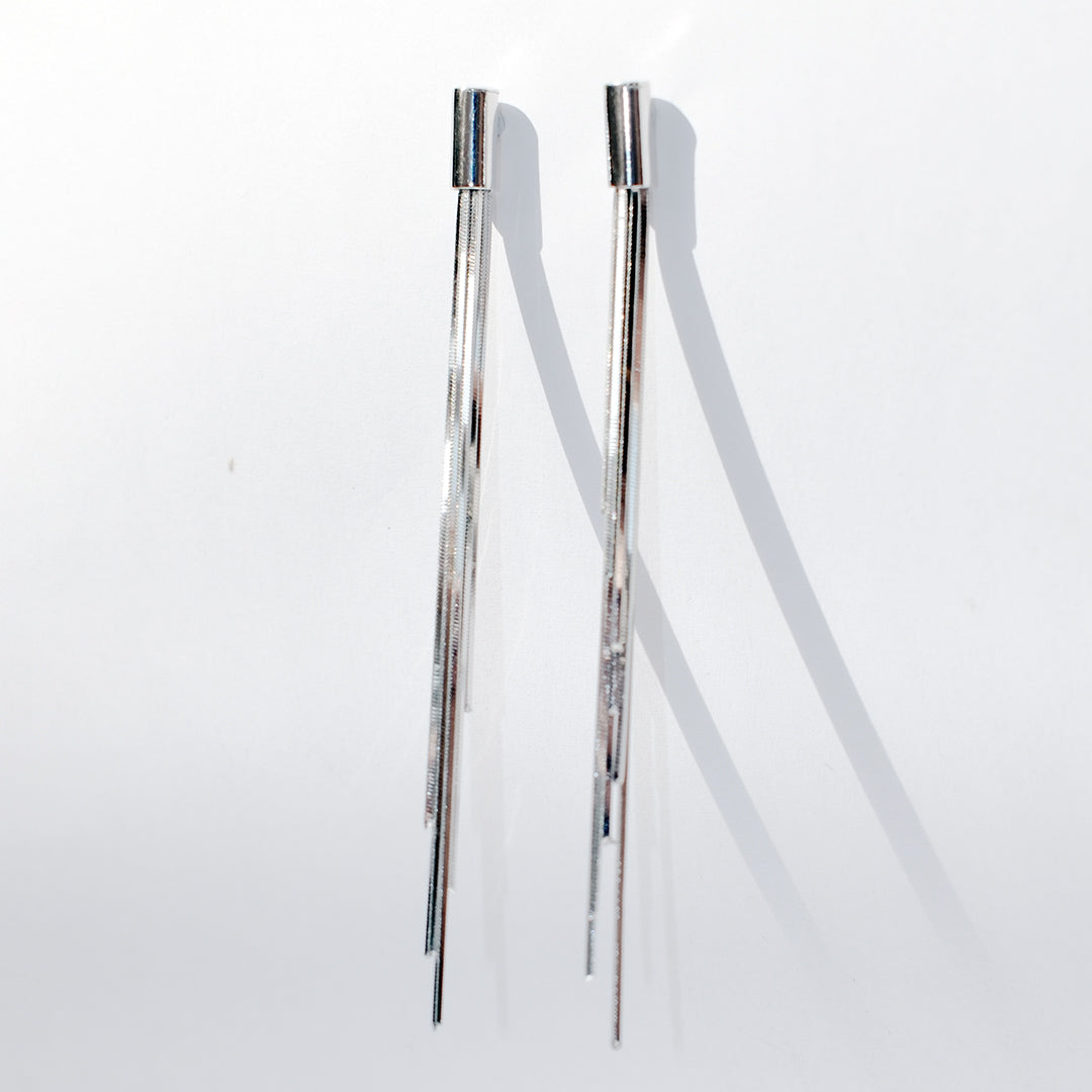 Silver Waterfall Earrings