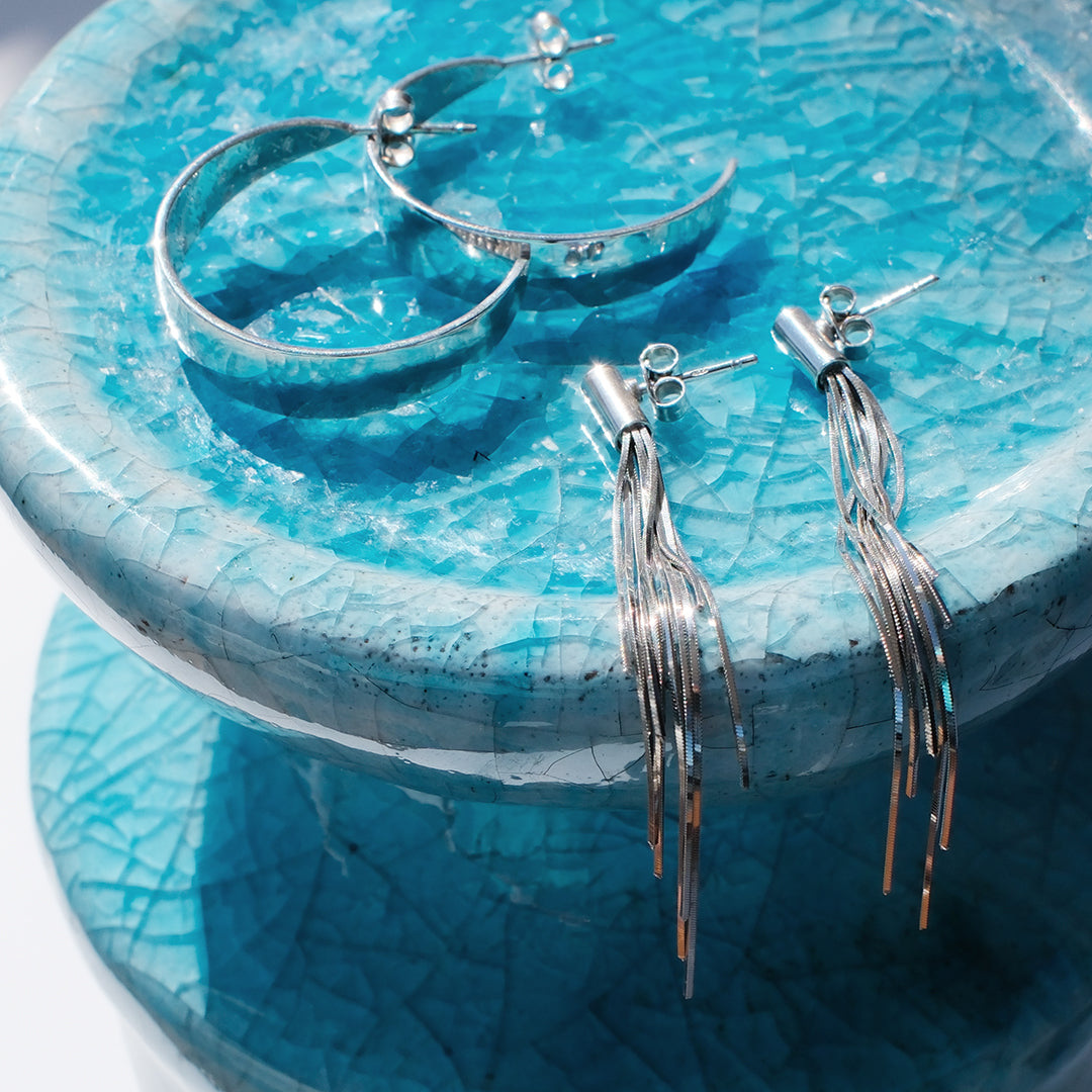 Silver Waterfall Earrings