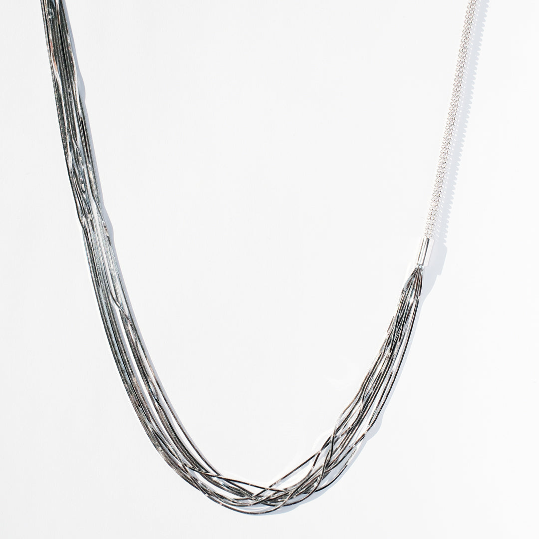 Silver Waterfall Necklace