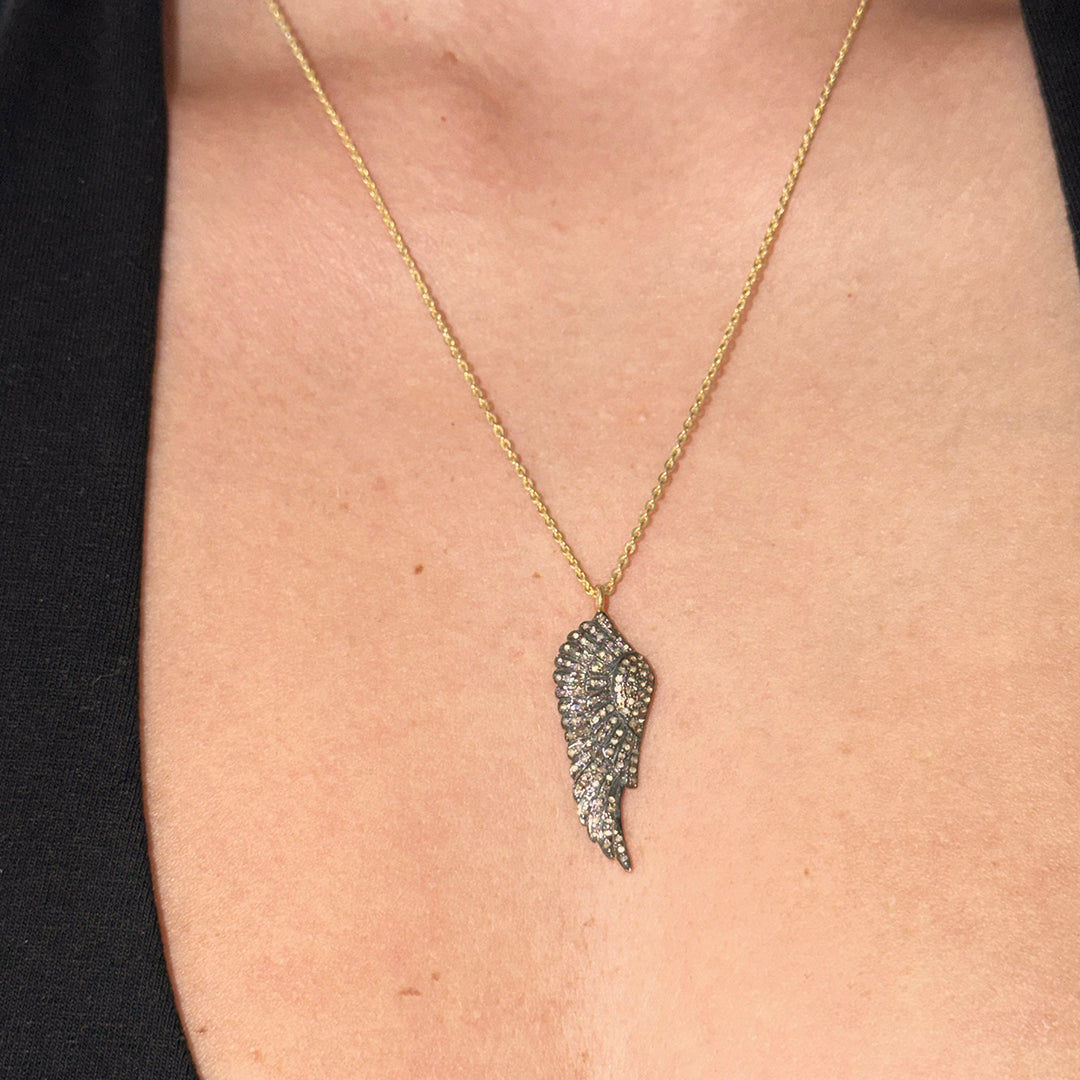 Diamond Small Angel Wing Necklace