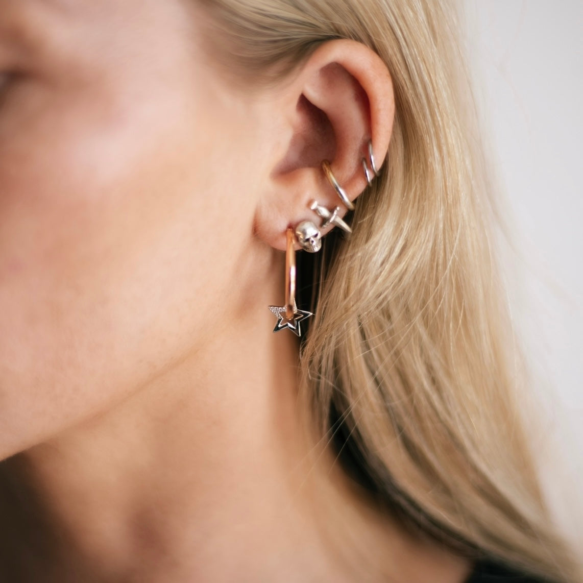 Small Hoops Rose Gold - ‘Star Struck’