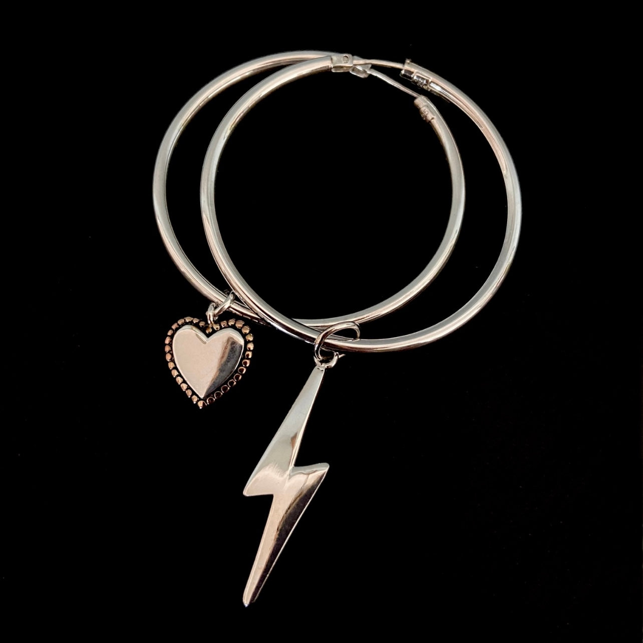 Bowie Hoops Silver - ‘Love Struck’