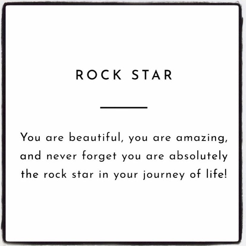 Large Hoop Charm - Rock Star silver & rose gold