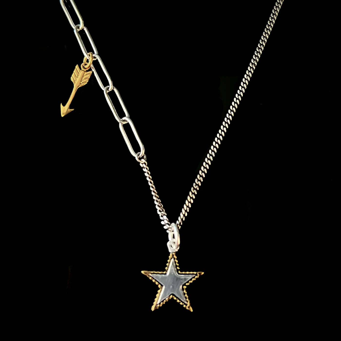 Punk Rock Mixed Metal Necklace