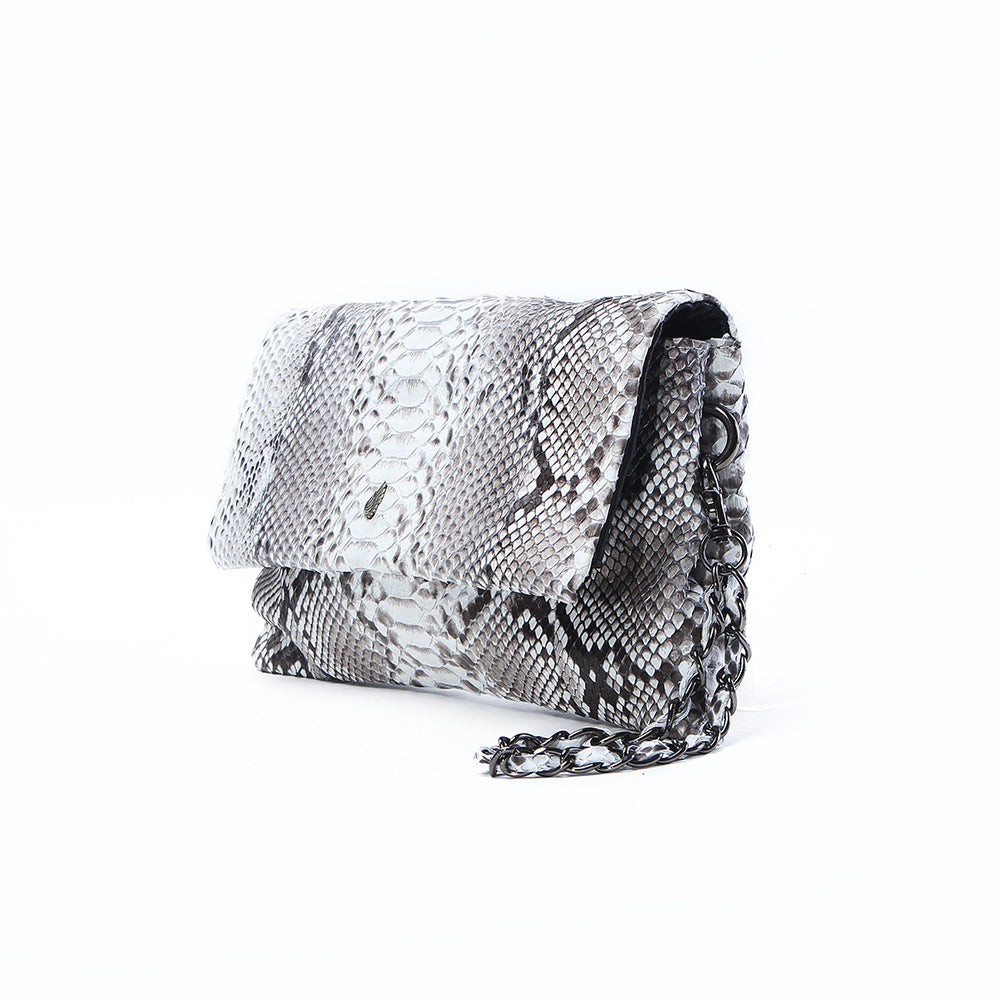 Love Multi Chain Strap Clutch Grey